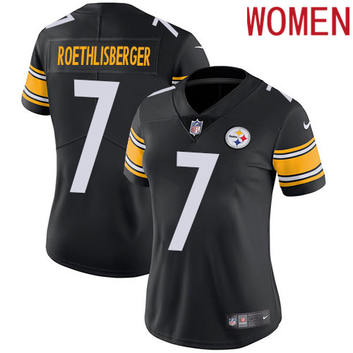 2019 Women Pittsburgh Steelers #7 Roethlisberger black Nike Vapor Untouchable Limited NFL Jersey->women nfl jersey->Women Jersey